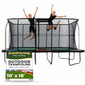 JumpKing Pro-Series 10'x18' Rectangle Trampoline with Enclosure Black/Orange