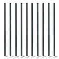 Fencer Wire Heavy Duty 8FT Outdoor Steel Fencing Border Post Pack of 10 Black