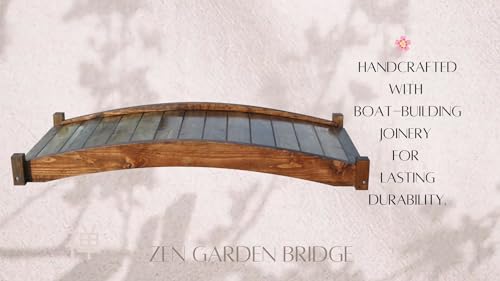 SamsGazebos Zen Japanese Style Wood Garden Bridge 6' Brown