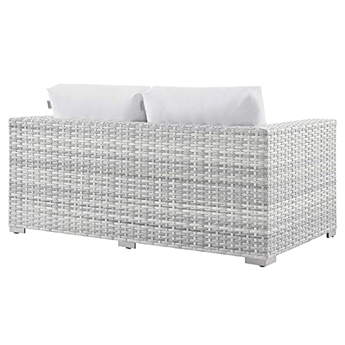 Modway EEI-4306-LGR-WHI Loveseat Light Gray White