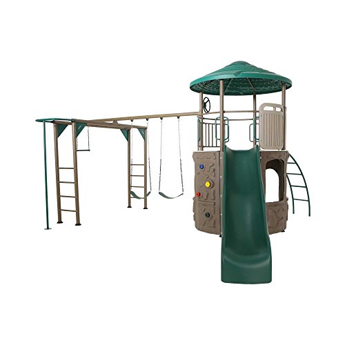 Lifetime Adventure Tower Deluxe Swing Set Green