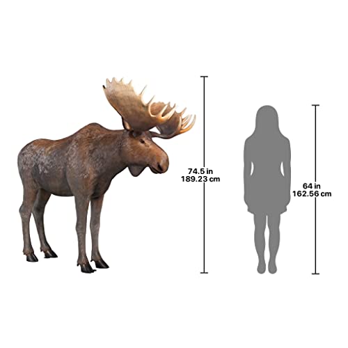 Design Toscano North American Majestic Moose Full Scale Animal Statue Full Color