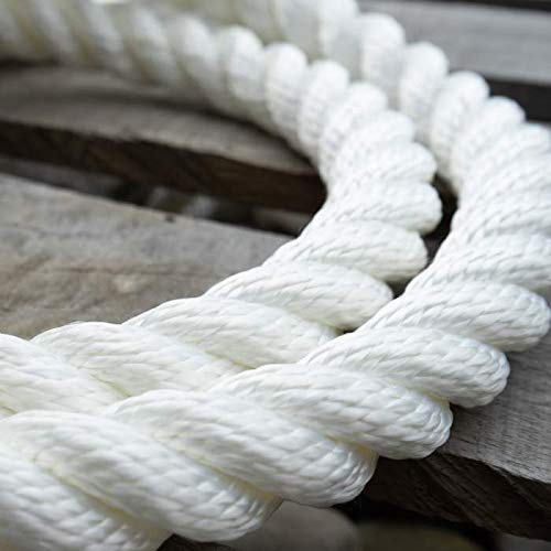 Right Rope Twisted 100% Nylon Anchor Line 1 inch x 600 feet White