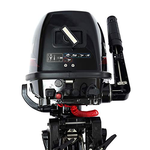 SABUIDDS 2-Stroke 6HP Outboard Motor Black