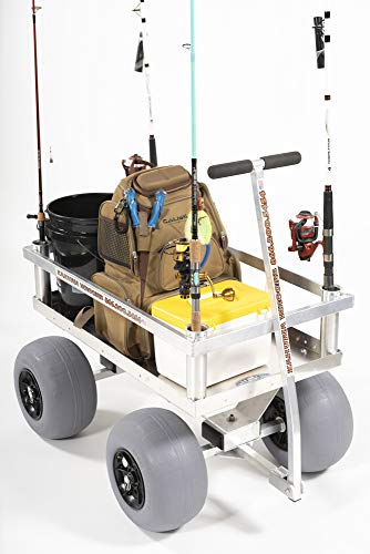 Alumacart Calypso Cruiser Beach Wagon Balloon Sand Tires Lightweight Rust-Free Silver