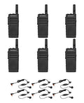 SR-Moto SL300-U-SC-2 UHF Digital DMR Radio 403-470MHz 2 Channel 3 Watt with Earbud (6 Pack)