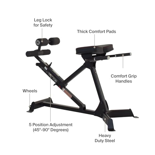 Inspire Fitness Hyper Extension/Roman Chair Black