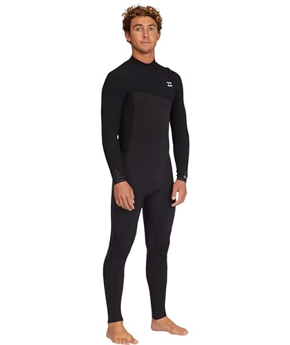 Billabong Mens 3/2mm Revolution Natural Zipperless Fullsuit Wetsuit Black