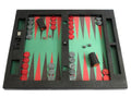 Zaza & Sacci Leather/Microfiber Table Top Backgammon Set 26" Extra Large Black