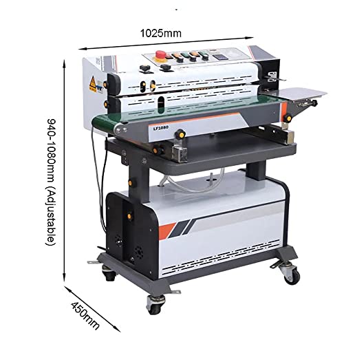 INTBUYING Automatic Vacuum Sealing Packing Machine with Code Printer LF1080 110V Black&White