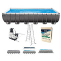 Intex Ultra XTR Frame Rectangular Swimming Pool Set Blue Gray