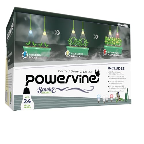 Miracle LED Smokephonics Powervine Indoor Grow Light Kit with Multi-Spectrum Bulbs