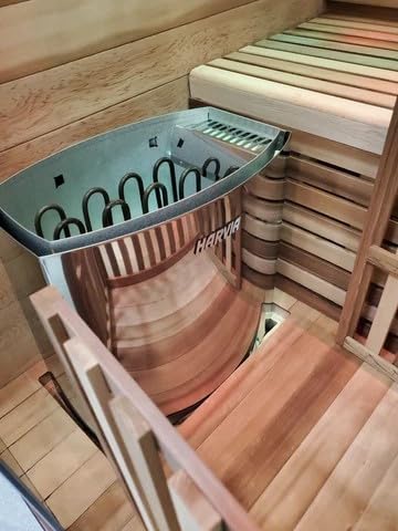 HEALTH AND MED.COM Canadian Red Cedar Wood Indoor Swedish Steam Sauna Wood