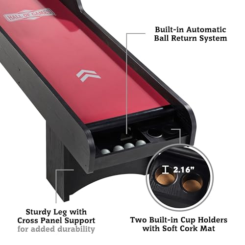 Hall of Games 130 Inch Premium Roll and Score Game Burgundy/Black