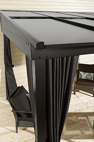 Sojag Pompano Wall Gazebo 12 Ft. x 16 Ft. Gray