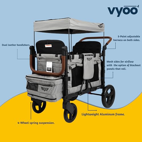 Keenz VYOO Stroller Wagon with Canopy Gray