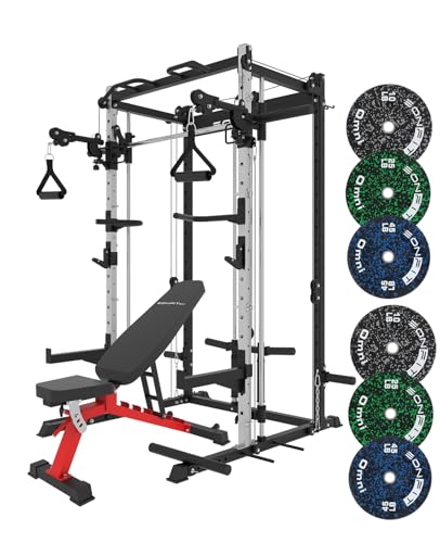 EonfitOmni Power Rack with Smith Machine Home Gym Black