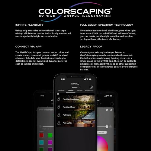 WAC Lighting LED Colorscaping Smart App Controllable RGBWW 3in Inground 23W Light Brass Coated in Bronze