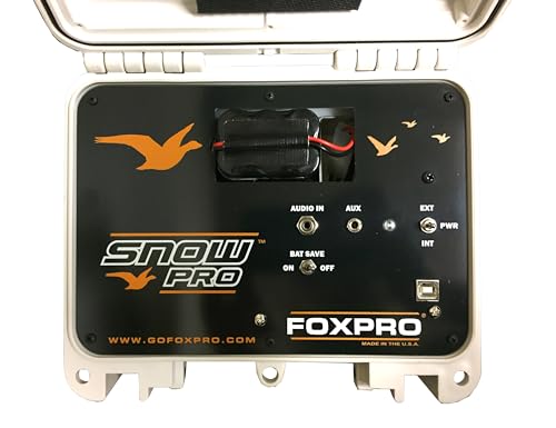 FOXPRO Snow Pro Electronic Snow Goose Game Call with 2 External Speakers and Remote White