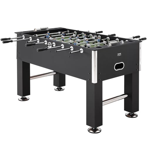 VEVOR Foosball Table 55 inch Standard Size Indoor Full Size for Home, Family, and Game Room Black