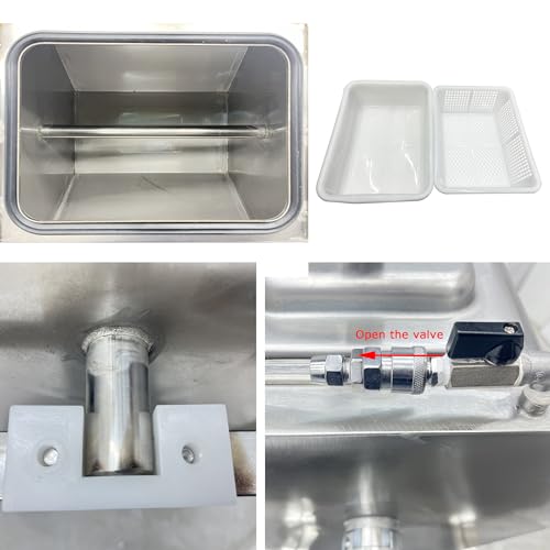 LGXEnzhuo 110V 32L Electric Vacuum Pump Meat Vegetable Tumbler Marinator Stainless Steel Silver