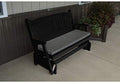 A & L Furniture Co. Yellow Pine 6' Fanback Glider Al Black