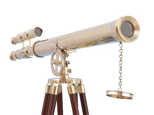 NauticalMart Floor Standing Brass Griffith Astro Telescope 64" Brown