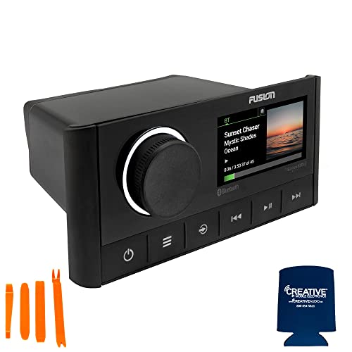 Fusion Entertainment Marine Receiver with 1 Pair EL-F651W 6.5" Speakers White Classic Grills