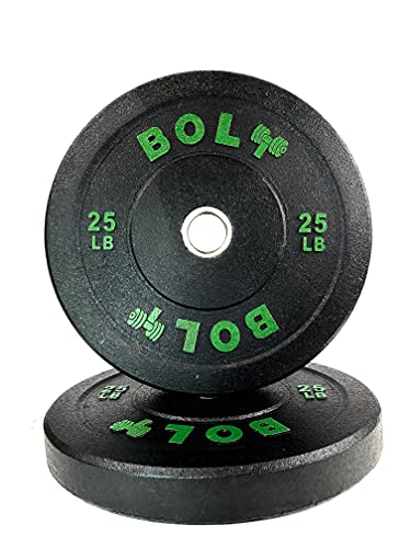 Bolt Fitness Supply Olympic Crumb Bumper Plate Set 260 Lb - Black Blue Green Yellow Orange