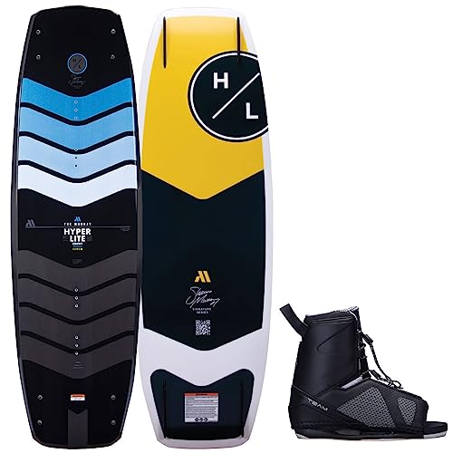 Hyperlite Murray Pro Mens Wakeboard 139 W/Team OT Bindings Black/Yellow