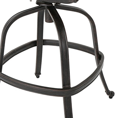 Christopher Knight Home Alfresco Outdoor Cast Aluminum Barstool Set, 4-Pcs Bronze