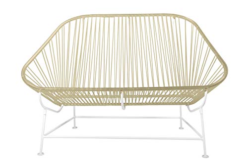 Innit Inlove Loveseat Ivory Weave on Copper Frame