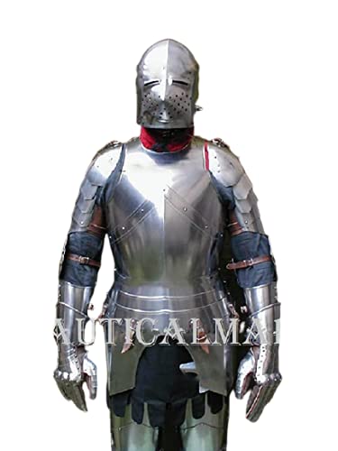 NauticalMart Medieval Wearable Knight Full Suit of Armor Costume Silver