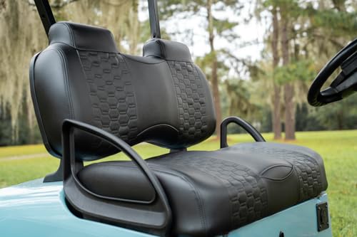 MADJAX Golf Cart Front Seat Cushion Assembly | Compatible with EZGO TXT and RXV Models (Black)