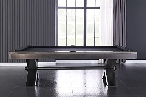 Empire USA Plank & Hide - Vox Billiard Pool Table Charcoal Powder Coat with Electric Blue
