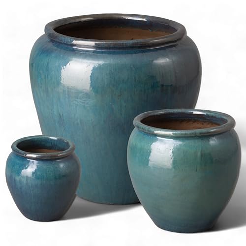 Emissary Home and Garden Round Planter LG Green 30X30