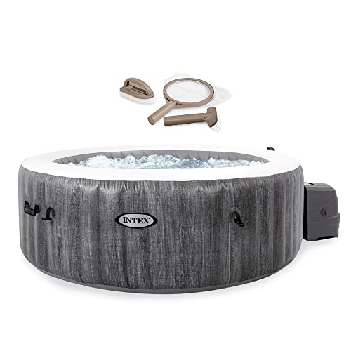 Intex PureSpa Plus Inflatable Hot Tub with Accessory Kit Gray