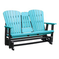 American Furniture Classics Two Person Glider Aruba Blue and Black