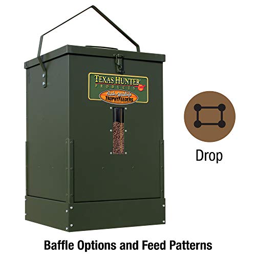 Texas Hunter Products 100lb Capacity Hanging Wildlife Feeder Model HF100W Hunter Green