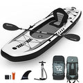 TIGERXBANG Inflatable Kayak with Detachable Seat Black