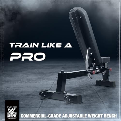 CAP Barbell Commercial Grade Weight Bench Flat/Incline/Decline Utility Exercise Olympic Workout Bench Black