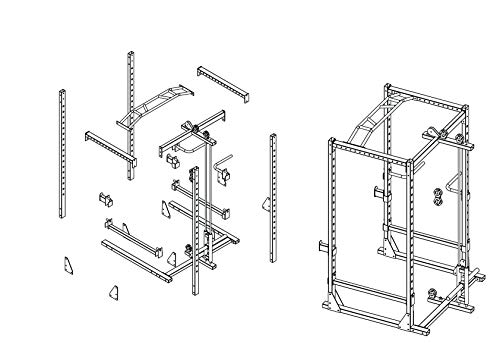 Pitbull Multi Smith Machine Home Gym Power Cage CM-5008 Black