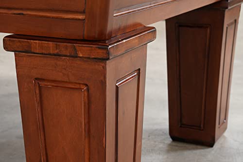 Empire USA - Corona Slate Pool Table w/ Premium Billiards Accessories (8FT) American Walnut