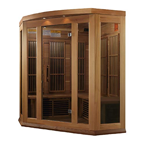 MAXXUS FAR Infrared Carbon Corner Cedar Sauna Red