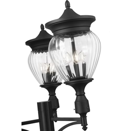 Z-Lite Davina 4 Light 121" Tall Post Light Black