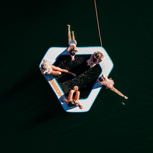 MISSION Inflatable Floating Pool Reef Lite Splash Mat Blue