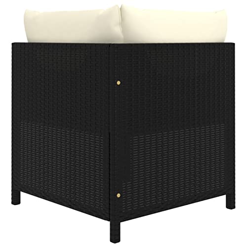 Xinxinxiang 6 Piece Patio Furniture Set with Cushions Black