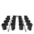 AutoPot Self-Watering 16 Pot XL Hydroponic System with 6.6 Gallon Pots Black