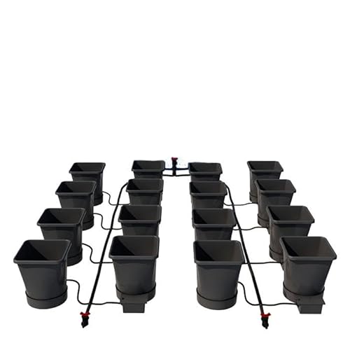 AutoPot Self-Watering 16 Pot XL Hydroponic System with 6.6 Gallon Pots Black