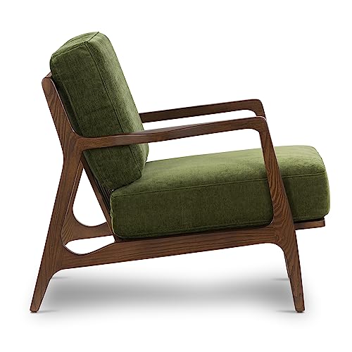 POLY & BARK Verity Lounge Chair Distressed Green Velvet
